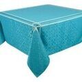 Cuisine & Art de la table sur Grenoble : Serviettes de table Nappes, Sets de table Vent Du Sud Nappe enduite Bilbao 150 x 150 cm - bleue