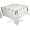 Serviettes de table Nappes, Sets de table Vent Du Sud Nappe enduite Bilbao 150 x 150 cm - gris et vert