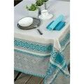 Cuisine & Art de la table sur Grenoble : Serviettes de table Nappes, Sets de table Vent Du Sud Nappe enduite Mar&eacute;va 150 x 150 cm - gris et bleu Bleu 150x150 cm. . Maison > Serviettes de table Nappes, Sets de table.