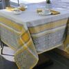 Serviettes de table Nappes, Sets de table Vent Du Sud Nappe enduite Mar&eacute;va 150 x 300 cm - gris et jaune Gris 150x270 cm. . Maison > Serviettes de table Nappes, Sets de table.