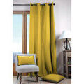 Linge de maison sur Grenoble : Rideaux, stores Stof Un panneau de Rideau tamisant &agrave; oeillets - Moutarde Jaune 135x240 cm. . Maison & D&eacute;co > Rideaux, stores.