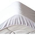 Linge de maison sur Grenoble : Draps housse Stof Al&egrave;se unie plastifi&eacute;e dessus &eacute;ponge 180 x 200 cm - Tricia Blanc 180x200 cm. . Maison > Draps housse.