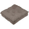 Coussins Stof Coussin de sol Taupe Franges en coton Uni Marron Unique. . Maison & D&eacute;co > Coussins.