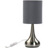 Lampes &agrave; poser Versa Lampe de table en m&eacute;tal gris Argent&eacute; Unique. . Maison & D&eacute;co > Lampes &agrave; poser.