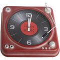 Horloges Ixia Pendule m&eacute;tal Vieille platine vinyle Rouge Unique. . Maison > Horloges. Grenoble