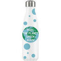 Bouteilles Enesco Bouteille isotherme en inox Make The Planet Green Again Blanc Unique. . Maison & D&eacute;co > Bouteilles.