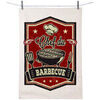 Torchons Enesco Torchon en coton d&eacute;cor&eacute; - Barbecue Blanc 50x70 cm. . Maison & D&eacute;co> Torchons.