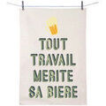Linge de maison sur Grenoble : Torchons Enesco Torchon en coton d&eacute;cor&eacute; - Bi&egrave;res Blanc 50x70 cm. . Maison & D&eacute;co> Torchons.
