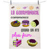 Torchons Enesco Torchon en coton d&eacute;cor&eacute; - Gourmandise Blanc 50x70 cm. . Maison & D&eacute;co> Torchons.