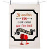 Torchons Enesco Torchon en coton d&eacute;cor&eacute; - Meilleur Vin Blanc 50x70 cm. . Maison & D&eacute;co> Torchons.