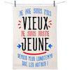 Torchons Enesco Torchon en coton d&eacute;cor&eacute; - Pas Vieux Blanc 50x70 cm. . Maison & D&eacute;co> Torchons.