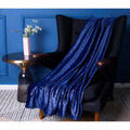 Linge de maison sur Grenoble : Plaids, jet&eacute;s Soleil D'Ocre BELLA Bleu 120x160 cm. . Maison & D&eacute;co > Plaids, jet&eacute;s.