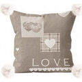 Linge de maison sur Grenoble : Coussins Soleil D'Ocre Flocons Beige 45x45 cm. . Maison & D&eacute;co > Coussins.