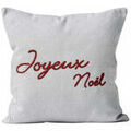 Coussins Soleil D'Ocre Joyeux Noel Blanc 45x45 cm. . Maison & D&eacute;co > Coussins.