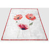 Plaids, jet&eacute;s Soleil D'Ocre Coquelicot Blanc 130x150 cm. . Maison & D&eacute;co > Plaids, jet&eacute;s.