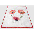 Linge de maison sur Grenoble : Plaids, jet&eacute;s Soleil D'Ocre Coquelicot Blanc 130x150 cm. . Maison & D&eacute;co > Plaids, jet&eacute;s.