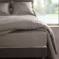 Draps housse Vent Du Sud Drap housse Cendre en percale de coton 180 x 200 x 30 cm