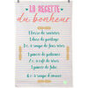 Torchons Enesco Essuie main en coton d&eacute;cor&eacute; - Recette du bonheur Blanc 50x70 cm. . Maison & D&eacute;co> Torchons.