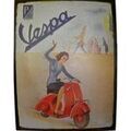 D&eacute;coration sur Grenoble : Tableaux, toiles Forme Grande Plaque m&eacute;tal de collection Vespa Piaggio Multicolore Unique. . Maison > Tableaux, toiles.