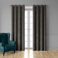Rideaux, stores DecoByZorlu LEEDS Noir 140x250 cm. En su&eacute;dine doubl&eacute; molleton,ce rideau est occultant lumineux, isolant thermique (9 fois plus isolant) et isolant phonique (-10Db soit 2 fois moins de bruit). 8 ?illets.. Maison & D&eacute;co > Rideaux, stores.