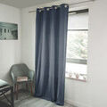 Linge de maison sur Grenoble : Rideaux, stores DecoByZorlu MONZA Bleu 140x260 cm. 8 ?illets.. Maison & D&eacute;co > Rideaux, stores.