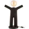 Lampes &agrave; poser Jolipa Lampe bonhomme en r&eacute;sine noire Noir Unique. . Maison & D&eacute;co > Lampes &agrave; poser.
