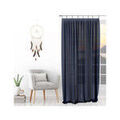 Linge de maison sur Grenoble : Voilages Soleil D'Ocre SPIRIT Bleu 135x250 cm. Fintion anneaux en acier inox, anti-rouille.. Maison & D&eacute;co> Voilages.