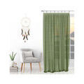 Voilages Soleil D'Ocre SPIRIT Vert 135x250 cm. Fintion anneaux en acier inox, anti-rouille.. Maison & D&eacute;co> Voilages. Grenoble