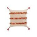 Linge de maison sur Grenoble : Coussins J-line ARTEANE Orange 45x45 cm. . Maison & D&eacute;co > Coussins.