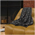 Linge de maison sur Grenoble : Plaids, jet&eacute;s Soleil D'Ocre Osiris Noir 120x160 cm. . Maison & D&eacute;co > Plaids, jet&eacute;s.