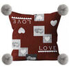 Coussins Soleil D'Ocre Love Rouge 45x45 cm. . Maison & D&eacute;co > Coussins.