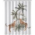 Linge de maison sur Grenoble : Rideaux, stores Unimasa Rideau de douche Jaguars Blanc 180x200 cm. . Maison & D&eacute;co > Rideaux, stores.