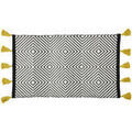 D&eacute;coration sur Grenoble : Tapis Guy Levasseur Tapis d&eacute;co ethnique en coton tiss&eacute; Noir 50x80 cm. . Maison & D&eacute;co > Tapis.