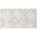 Tapis de bain sur Grenoble : Tapis de bain Guy Levasseur Tapis de bain &agrave; losanges en coton tuft&eacute; Beige 60x120 cm. . Maison > Tapis de bain.