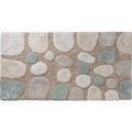 Tapis de bain sur Grenoble : Tapis de bain Guy Levasseur Tapis de bain d&eacute;co en coton tuft&eacute; galet Beige 50x80 cm. . Maison > Tapis de bain.