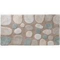 Tapis de bain sur Grenoble : Tapis de bain Guy Levasseur Tapis de bain d&eacute;co galet en coton tuft&eacute; Beige 60x120 cm. . Maison > Tapis de bain.