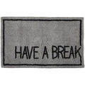 D&eacute;coration sur Grenoble : Tapis Guy Levasseur Tapis d&eacute;co texte en coton tuft&eacute; Gris 50x80 cm. . Maison & D&eacute;co > Tapis.