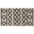 Tapis de bain Guy Levasseur Tapis de bain d&eacute;co g&eacute;om&eacute;trique en coton tuft&eacute; Noir 60x120 cm. . Maison > Tapis de bain. Grenoble