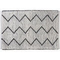 Tapis de bain sur Grenoble : Tapis de bain Guy Levasseur Tapis de bain zigzag 60x120 en polycoton