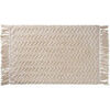 Tapis Guy Levasseur Tapis de bain d&eacute;co &agrave; franges en coton Beige 50x80 cm. . Maison & D&eacute;co > Tapis.