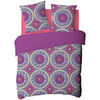 Parures de lit Future Home Parure de lit 2 personnes rosaces en satin 78 fils