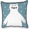 Linge de maison sur Grenoble : Coussins Future Home Coussin enfant imprim&eacute; en coton 40x40cm Bleu 40x40 cm. . Maison & D&eacute;co > Coussins.
