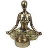 Bougeoirs, photophores Signes Grimalt Porte-bougie statuette yoga m&eacute;ditation Dor&eacute; Unique. . Maison & D&eacute;co > Bougeoirs, photophores.