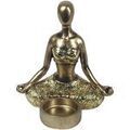 Bougeoirs, photophores Signes Grimalt Porte-bougie statuette yoga m&eacute;ditation Dor&eacute; Unique. . Maison & D&eacute;co > Bougeoirs, photophores. Grenoble