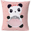Coussins Future Home Coussin enfant imprim&eacute; panda en coton 40x40cm Rose 40x40 cm. . Maison & D&eacute;co > Coussins.
