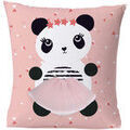 Linge de maison sur Grenoble : Coussins Future Home Coussin enfant imprim&eacute; panda en coton 40x40cm Rose 40x40 cm. . Maison & D&eacute;co > Coussins.