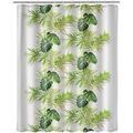 Linge de maison sur Grenoble : Rideaux, stores Unimasa Rideau de douche monstera Blanc 180x200 cm. . Maison & D&eacute;co > Rideaux, stores.