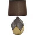 Luminaire sur Grenoble : Lampes &agrave; poser Item International Lampe Dolomite arrondie dor&eacute;e 60 cm Marron Unique. . Maison & D&eacute;co > Lampes &agrave; poser.