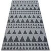 Tapis Rugsx Tapis SENSE Micro 81243 TRIANGLES argentin/anthrac 80x150 cm Noir 80x150 cm. . Maison & D&eacute;co > Tapis.