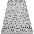 Tapis Rugsx Tapis SENSE Micro 81249 ZIGZAG ETNO blanc/bleu 160x230 cm Blanc 160x230 cm. . Maison & D&eacute;co > Tapis. Grenoble